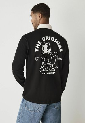 REGULAR FIT - RUGBY - Langarmshirt - black felix cat