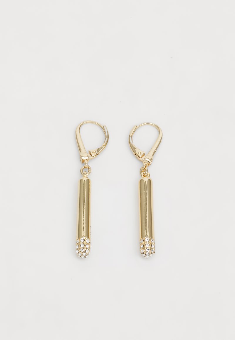 DKNY PAVE BAR DROP - Oorbellen - gold-coloured