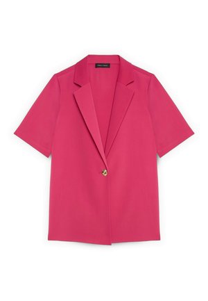Fiorella Rubino, BLAZER CON BOTTONE GIOIELLO - Blazer - fucsia