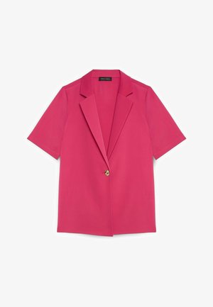 Fiorella Rubino, BLAZER CON BOTTONE GIOIELLO - Blazer - fucsia
