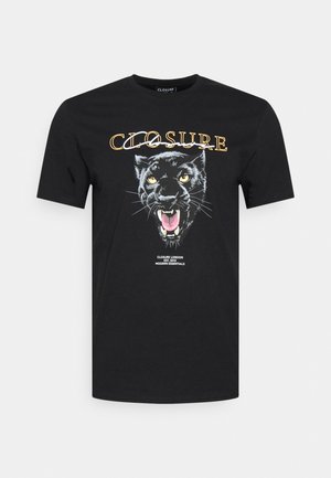 SIGNATURE PANTHER TEE - T-shirt z nadrukiem - black