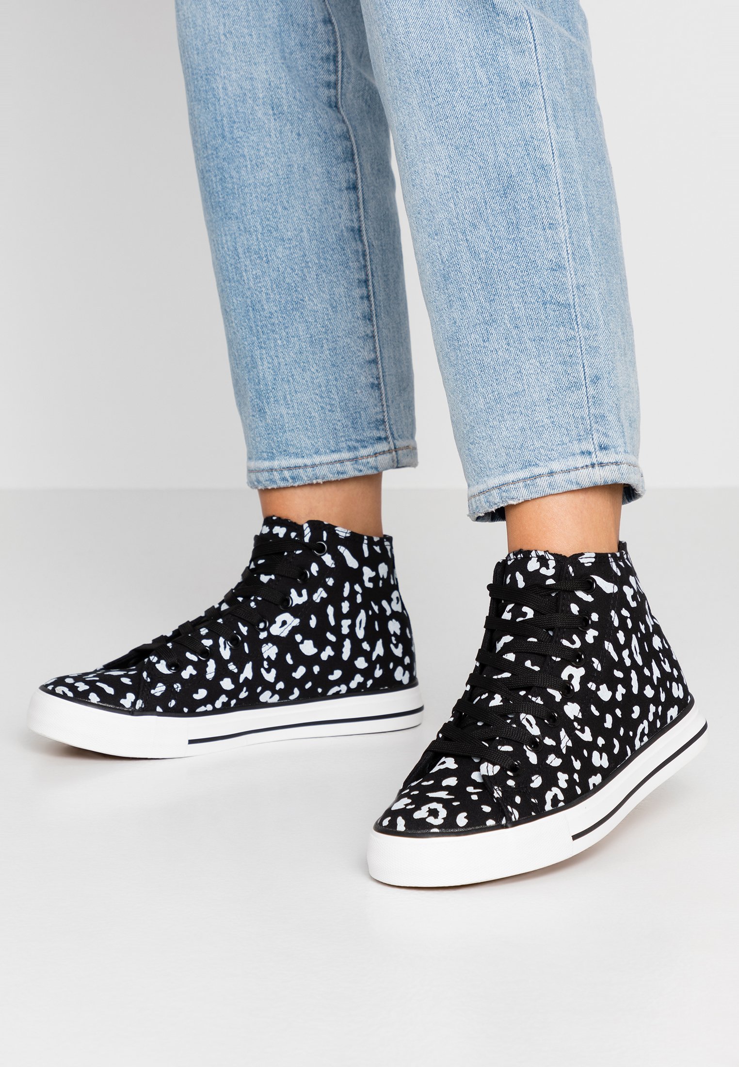 wide fit high top trainers