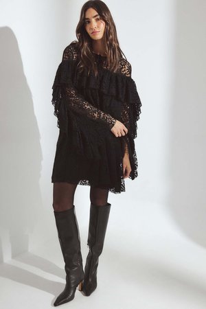 LONG SLEEVE - Freizeitkleid - black