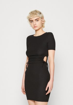 Pieces PCLUNA RUCHING DRESS - Trikotaažkleit - black