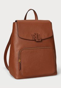 Lauren Ralph Lauren PEBBLED LEATHER MEDIUM CAMERYN BACKPACK - Rucsac - brown