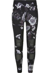 Urban Classics - TECH AOP - Legging - dark flower aop Miniatuurafbeelding 1