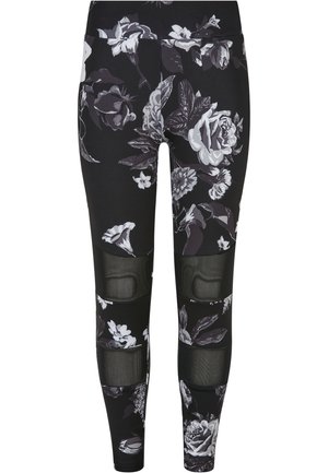 Urban Classics TECH AOP - Legging - dark flower aop