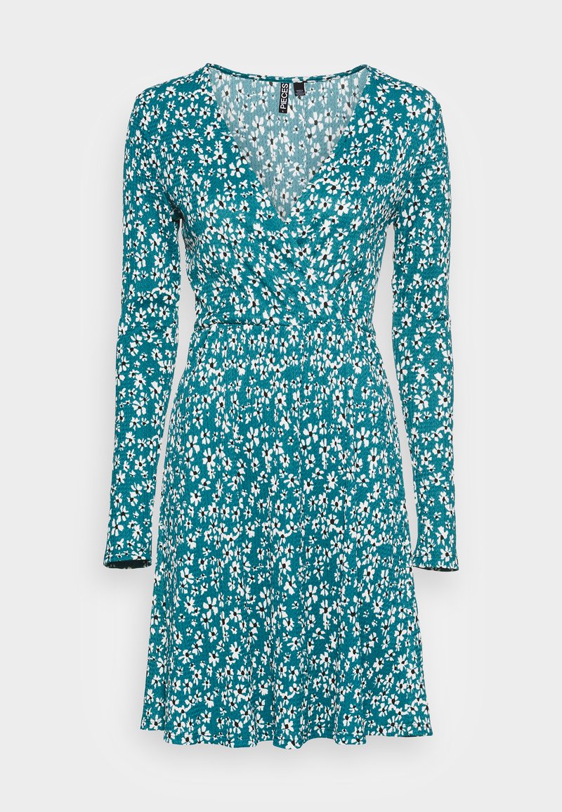 Damen Freizeitkleider | Pieces PCFRISA DRESS Jerseykleid blue surf/white/blau - FS81937 Damen Freizeitkleider | Pieces PCFRISA DRESS Jerseykleid blue surf/white/blau - FS81937