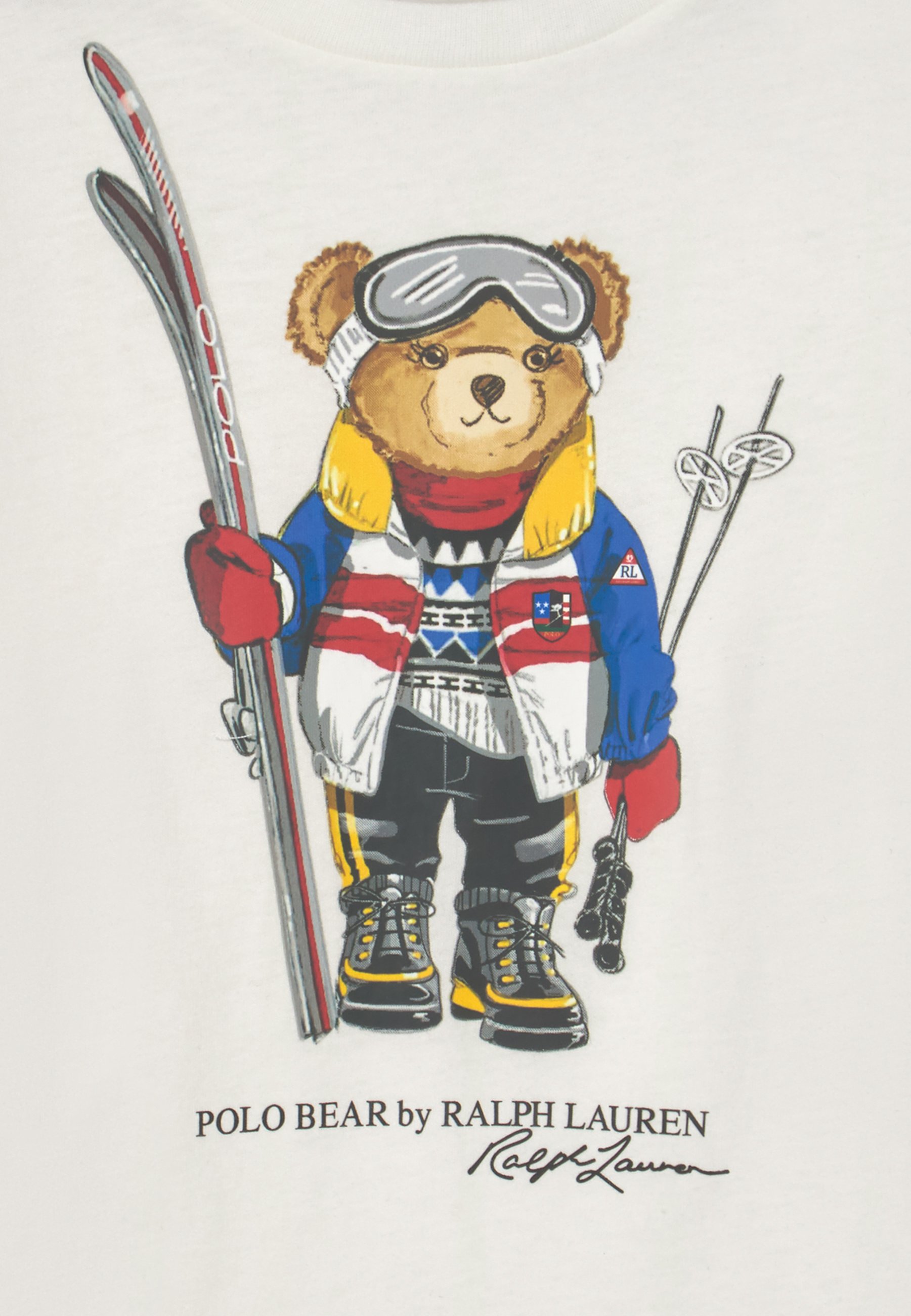 Polo Ralph Lauren BEAR TEE - Longsleeve - nevis/wit - Zalando.nl