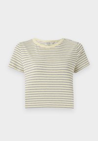 VINTAGE CROP CREW - T-shirts print - yellow stripe