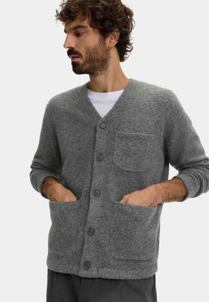 UTILITY POCKET - Strickjacke - mid grey