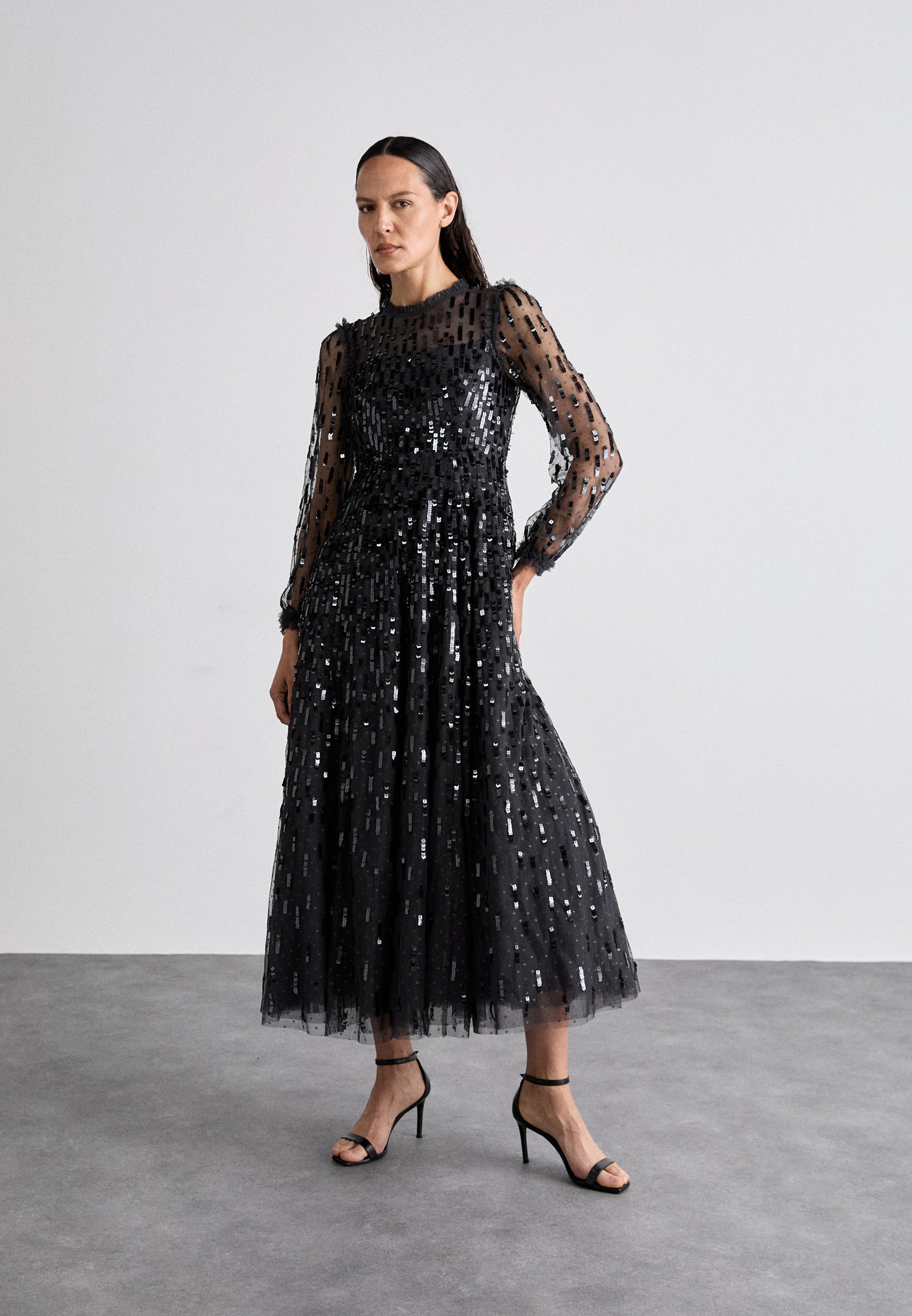 needle & thread sequin dress Sequin Paradise Short Sleeve Gown  Cream