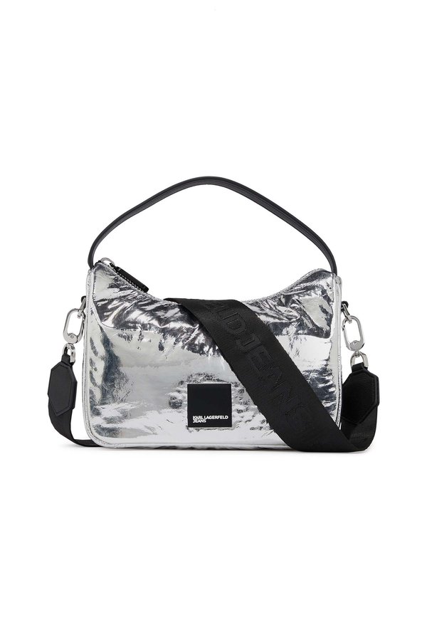 LOGO SOFT  - Cross body bag - silver