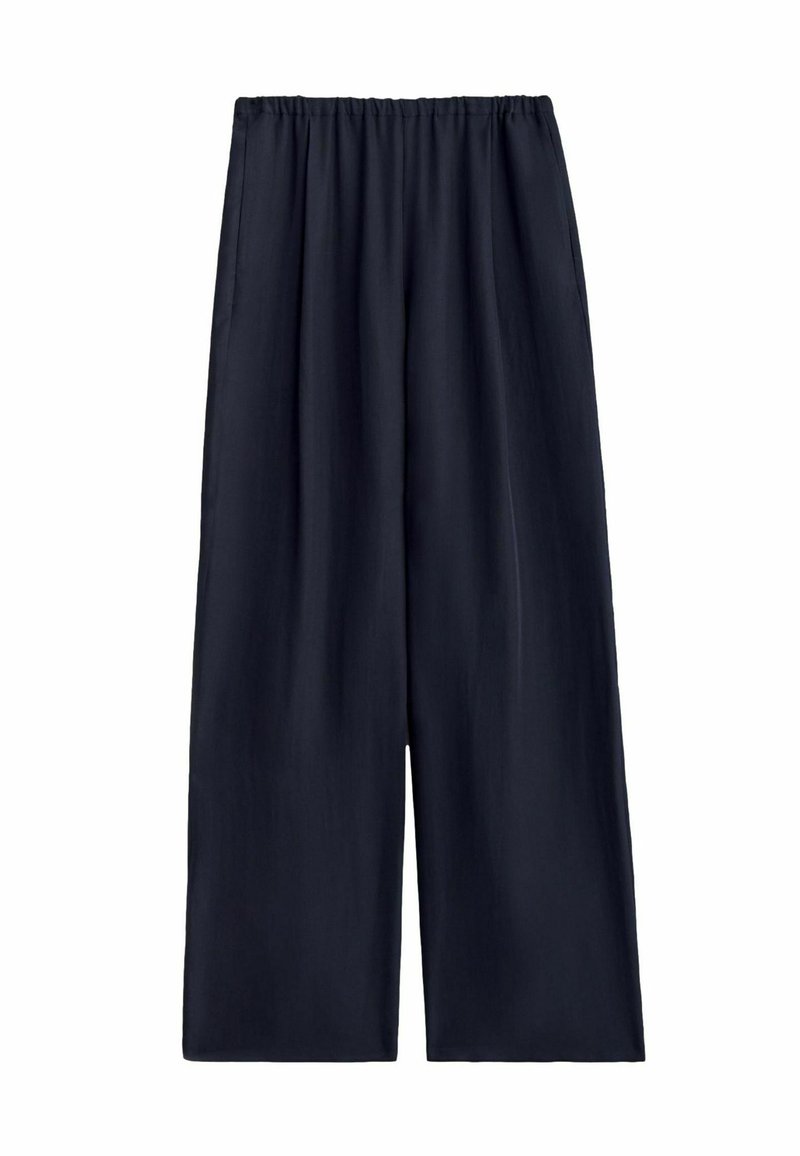 BHOEM ELASTICATED WAIST FLUID - Kalhoty - navy blue/modrá - Zalando.cz