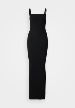Good American PLISSE TUBE DRESS - Maxi šaty - black