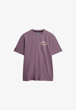 Superdry & Co, TATTOO - T-shirt imprimé - blackened purple