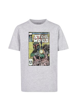 STAR WARS - BOBA FETT COMIC  - Print T-shirt - heather grey