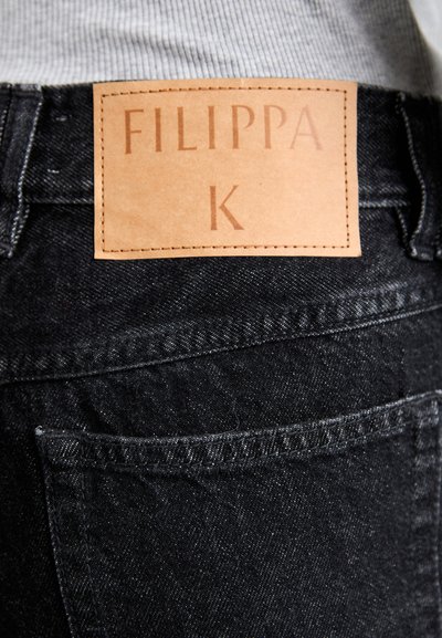 Filippa K CONTRAST POCKET STRAIGHT - Džinsi ar taisnām starām - black