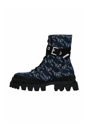 Lace-up ankle boots - dark blue