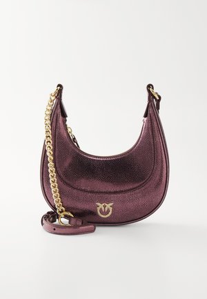 BRIOCHE HOBO MINI TEXTURE - Sac bandoulière - marrone metallizzato/oro