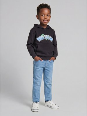 TOM TAILOR, TOM TAILOR STRICK & SWEATSHIRTS HOODIE SWEATSHIRT MIT FOTO-PRINT - Hoodie - coal grey