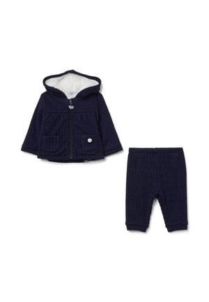 SET REGULAR FIT WITH ZIP - Stoffhose - navy blue