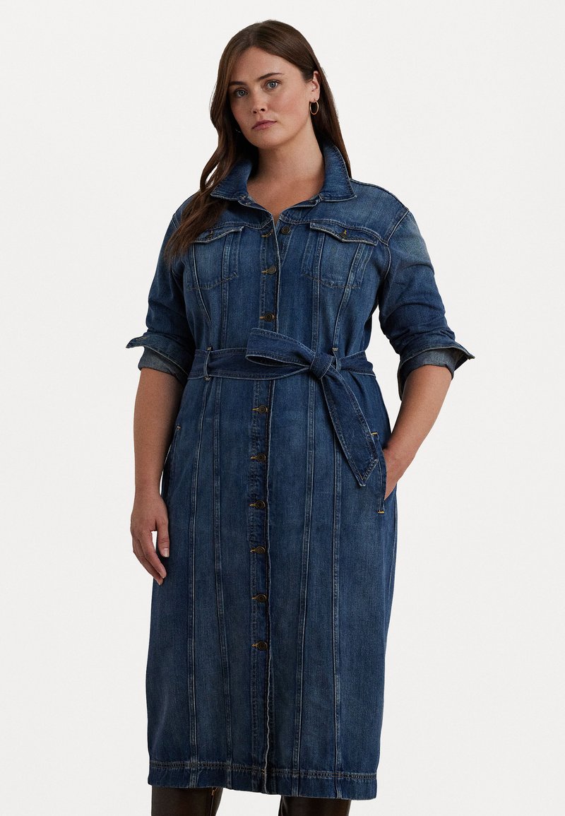 Ralph Lauren Women's Belted Denim Shirtdress Dress Blue Size 6 main image 0
