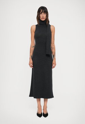 CANAL MIDI DRESS - Gebreide jurk - charcoal