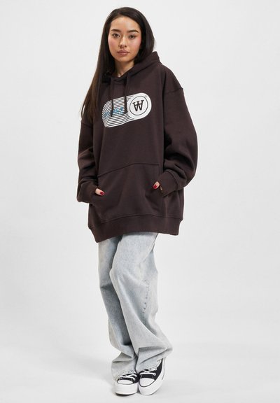 WOOD WOOD CASS - Kapucnis pulóver - black coffee