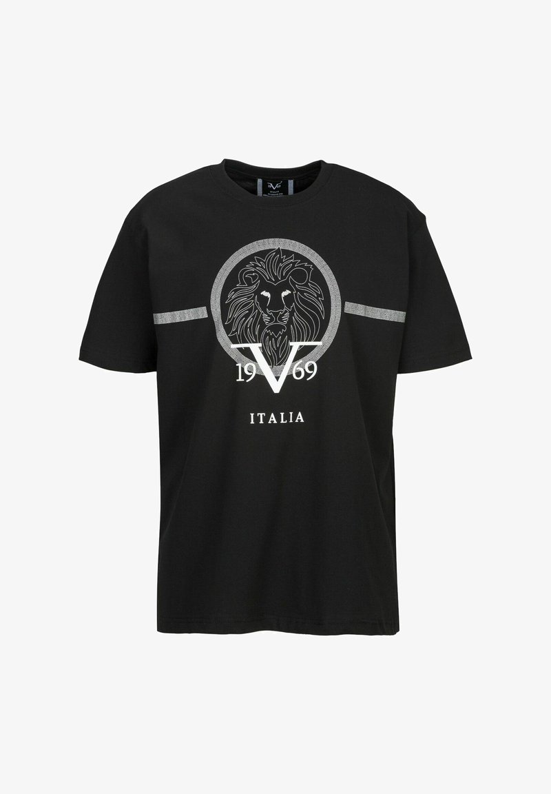 19V69 Italia RAFAEL LION ORNAMENT - T-Shirt print - black