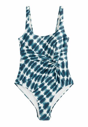 TWIST SCOOP TUMMY - Costum de baie - navy tie dye
