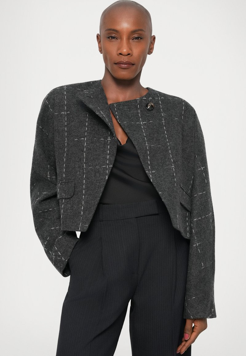 Rodebjer ZOLA CHECK Blazer grey melange/dark grey