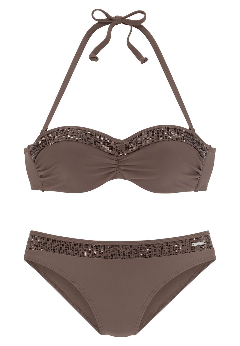 Bruno Banani SET BANDEAU Bikini coffee/brun Zalando.se