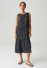 OPUS - RELAXED MIDI A-LINE FIT PRINT - Day dress - coal blue Thumbnail Image 1