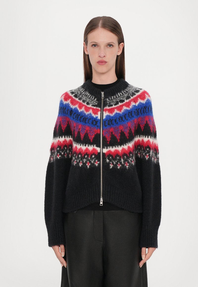 CLOSED CROPPED ZIP CARDIGAN - Adīta jaka - cosmic grey