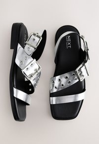 Next REGULAR FIT - FOREVER COMFORT BUCKLE STRAP - Sandaler - silver