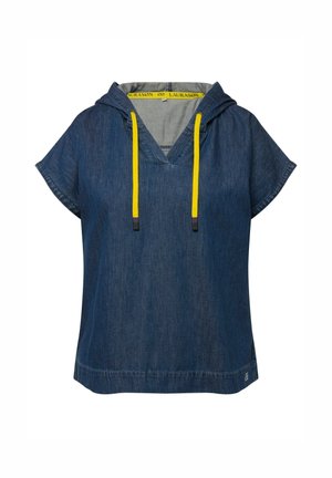 LAURASØN KAPUZE V-AUSSCHNITT  - Blouse - blue denim