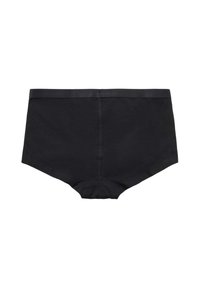 Sous-vêtement garçon noir en coton sans couture avec taille élastique et couture centrale.