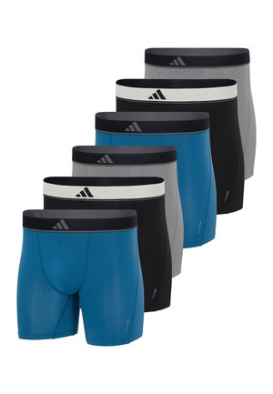 6 PACK  - Tætsiddende boxershorts - hellgrau/schwarz/petrol