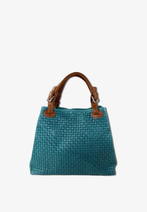DrachenLeder TOSCANTO - Handtas - türkis braun