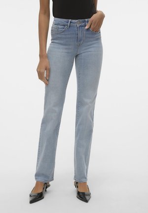 Vero Moda FLASH MR GA NOOS - Straight leg jeans - light blue denim