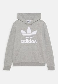 adidas Originals TREFOIL - Luvtröja - medium grey heather/white
