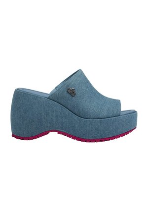 Ciabattine con tacco - blue denim