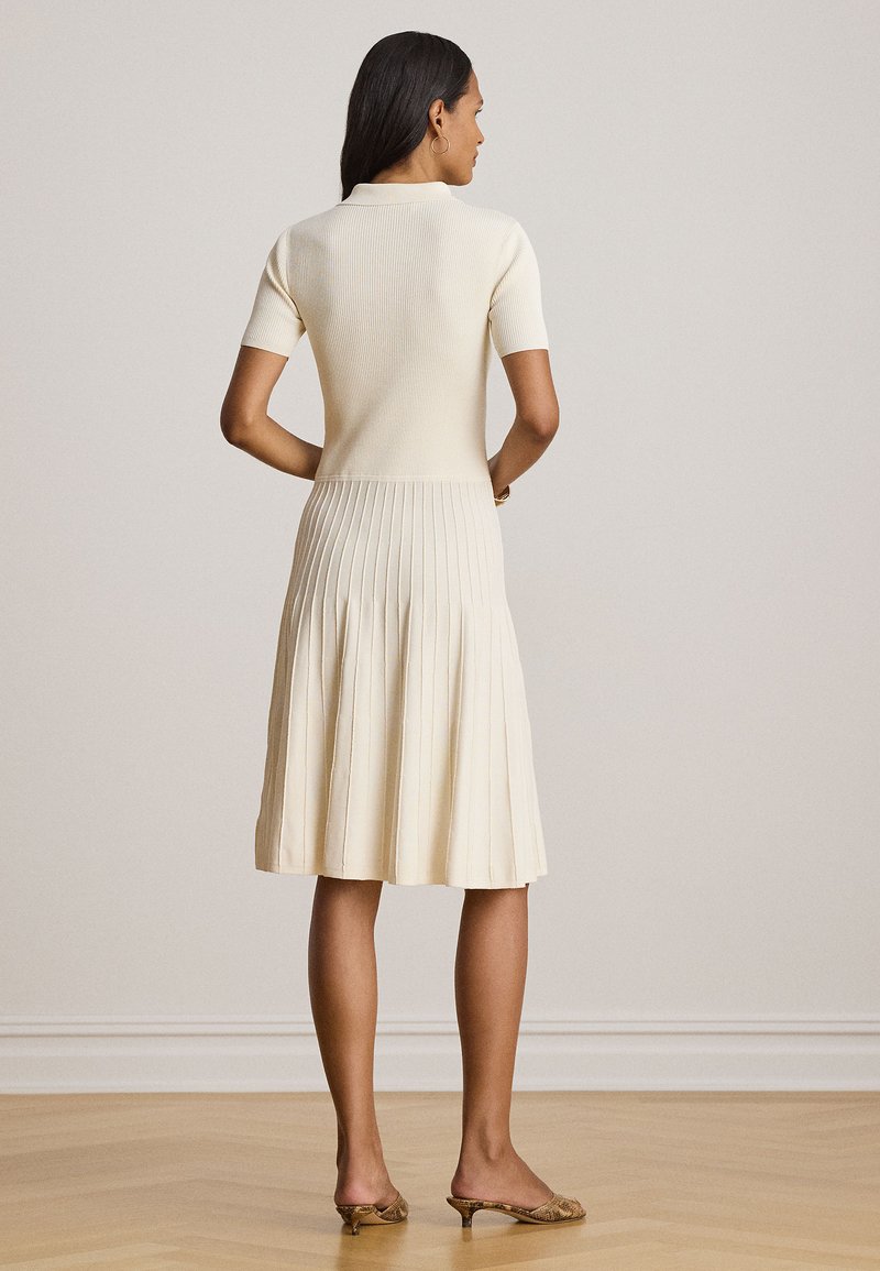 Lauren Ralph Lauren RIB KNIT SHORT SLEEVE SWEATER DRESS - Jumper dress
