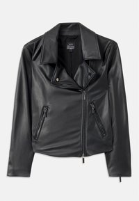 BLOUSON JACKET - Chaqueta de cuero sintético - black