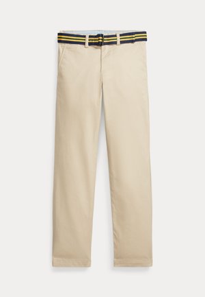 Polo Ralph Lauren BELTED SLIM FIT STRETCH TWILL PANT 7-14Y - Vászonnadrágok - classic khaki