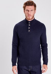 BONOBO Jeans LANGEN ÄRMELN - Strickpullover - bleu foncé
