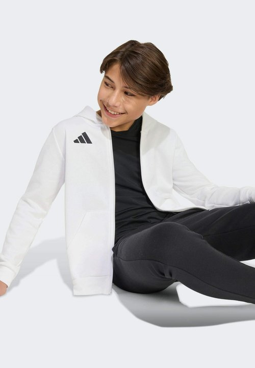 adidas PERFORMANCE ENTRADA26 FULL ZIP HOODIE KIDS UNISEX - Zip-up sweatshirt - white/black — foto 4