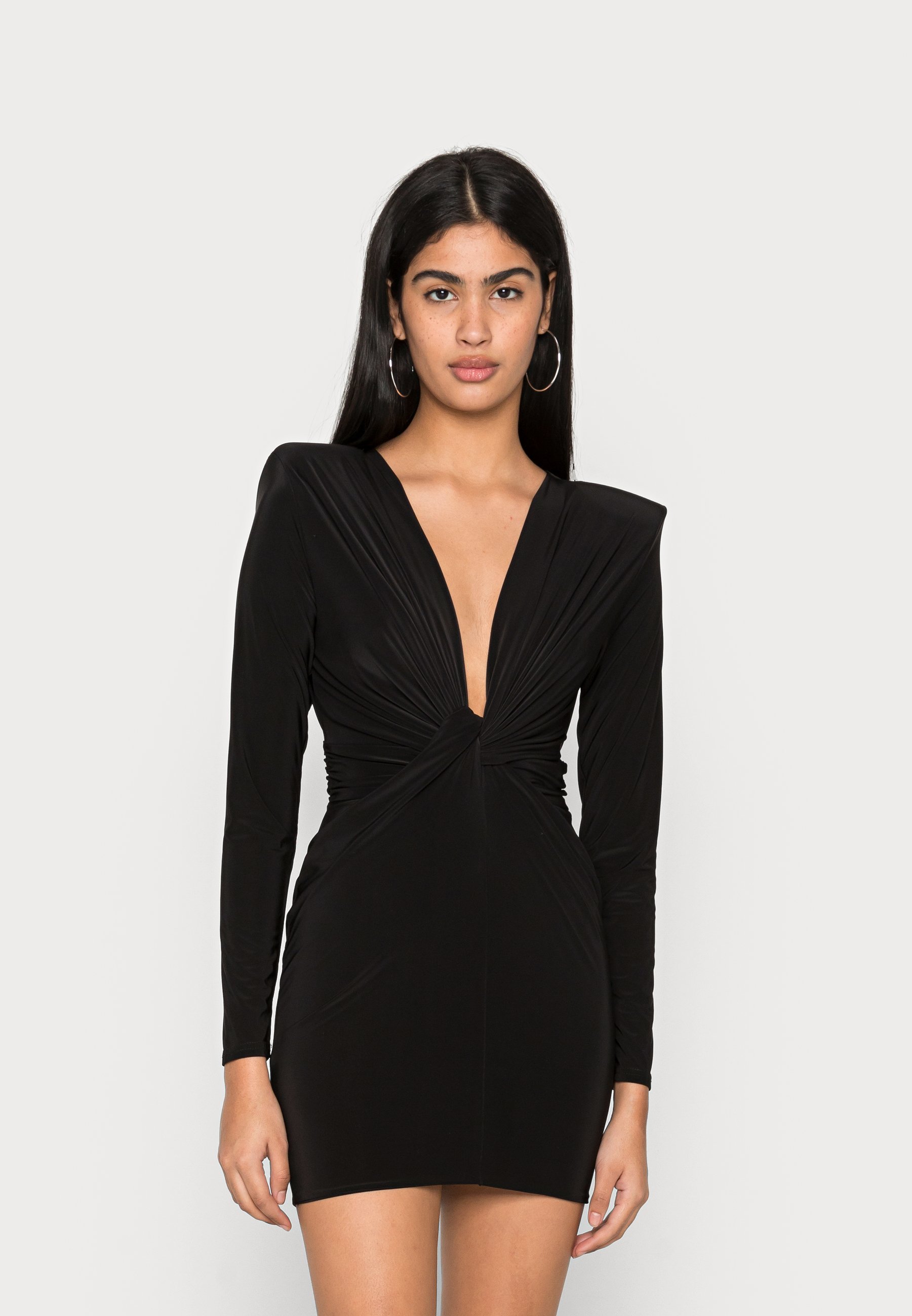 black dress with knot front