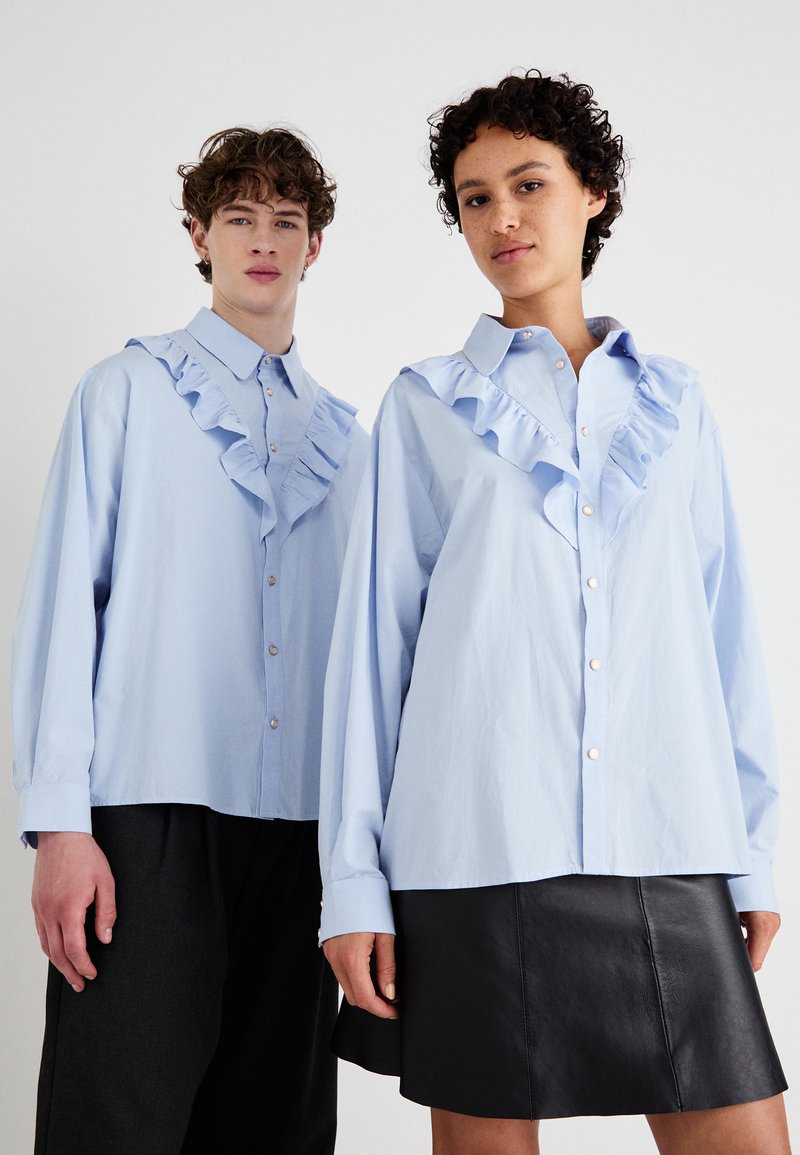 Sister Jane LOUIE RUFFLE SHIRT - Marškiniai - blue